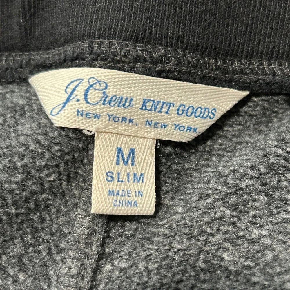 J. Crew Knit Goods‎ Slim Fit Jogger Pants Mens Size M Gray Cotton Polyester